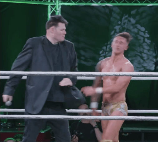 Watch moment The Chase star Mark Labbett SLAPS wrestler as The Beast shocks crowd at sporting event...