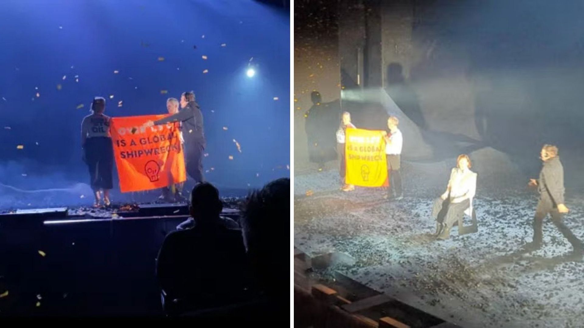 Watch: Just Stop Oil activists disrupt Sigourney Weaver West End show