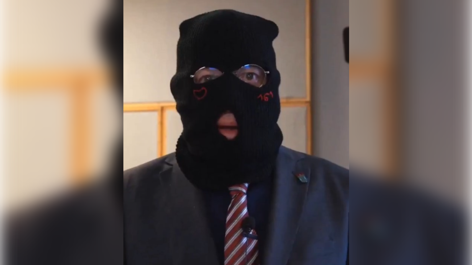 German Bundestag Member from Far-Left 'Linke' Party Wears Black Balaclava Mask and Threatens Conservatives and Populists Days Before National Election