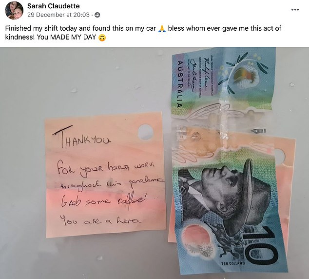 Nurse is blown away after thoughtful stranger's random act of kindness