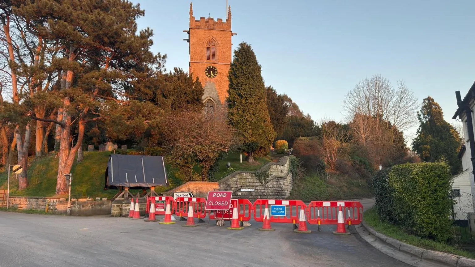 Kirton: Road closed after debris falls on to carriageway