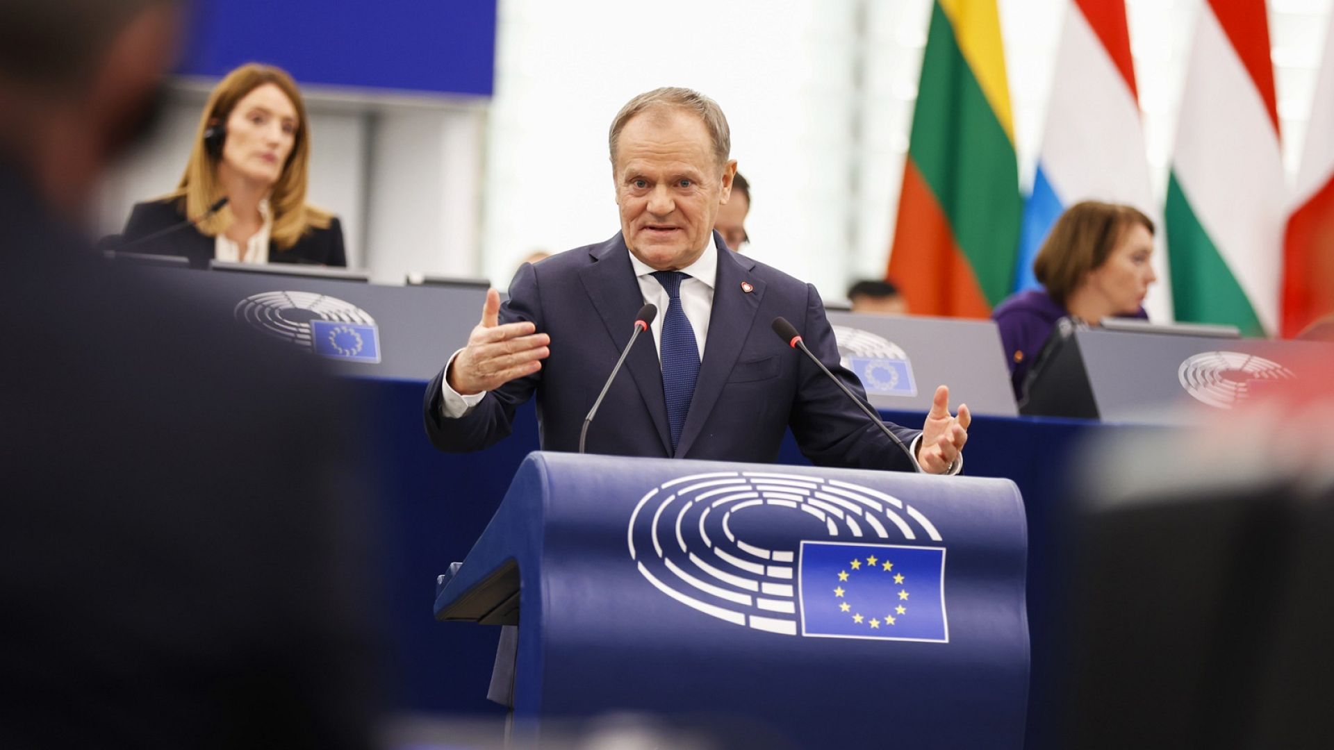 Tusk calls for an 'armed' Europe and rails against the Green Deal