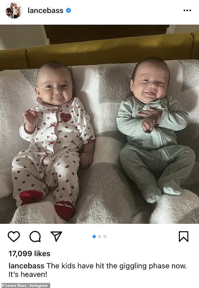 Lance Bass announces that his twins have reached the 'giggling phase'
