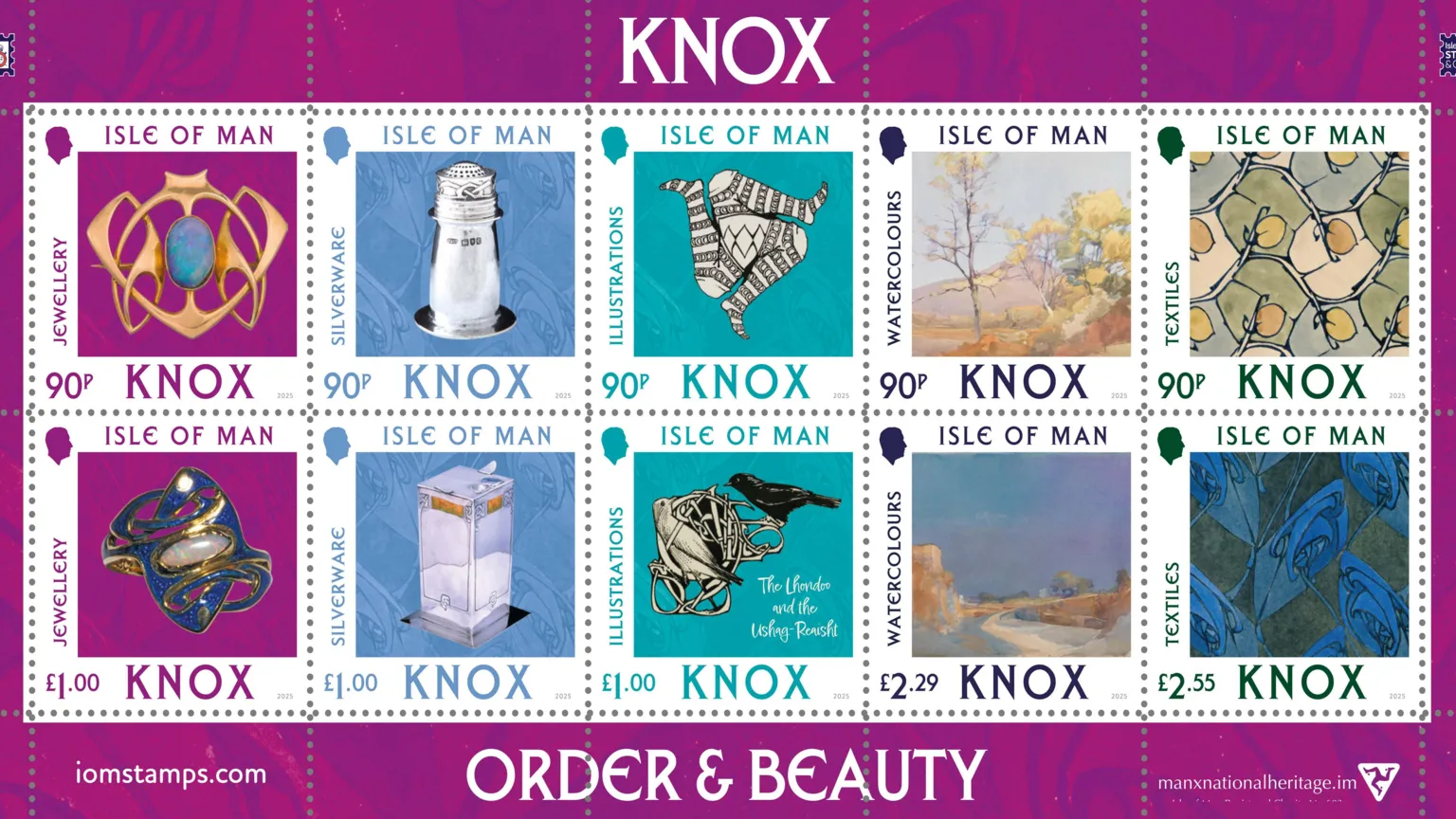 Legacy of Archibald Knox celebrated on Isle of Man stamp set